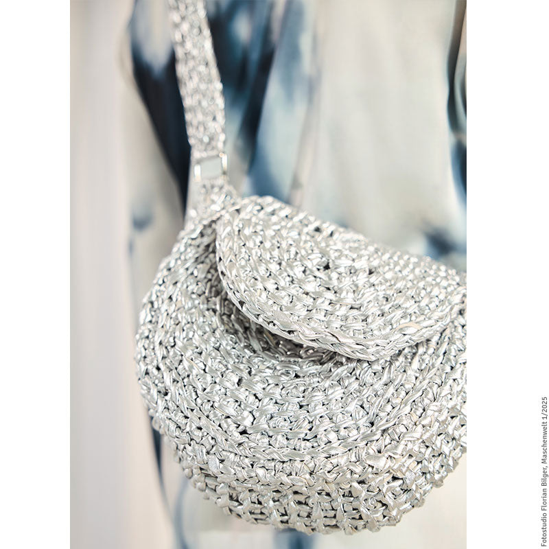 Gehäkelte Tasche "Leder Look Glitter" 109328.18