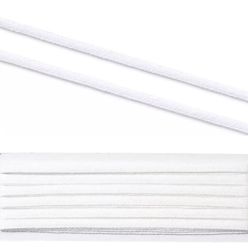 Bobbins 5 mm weiß (Baumwollband)