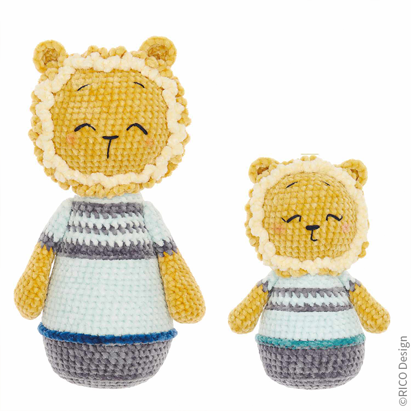 Kuscheltiere Papa Löwe und Linus "Ricorumi Nilli Nilli" 109343.2