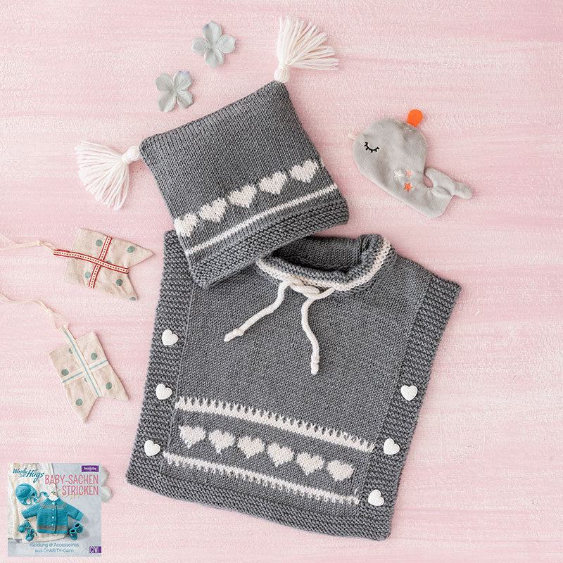 Babyponcho & Mütze "Charity" LK4155