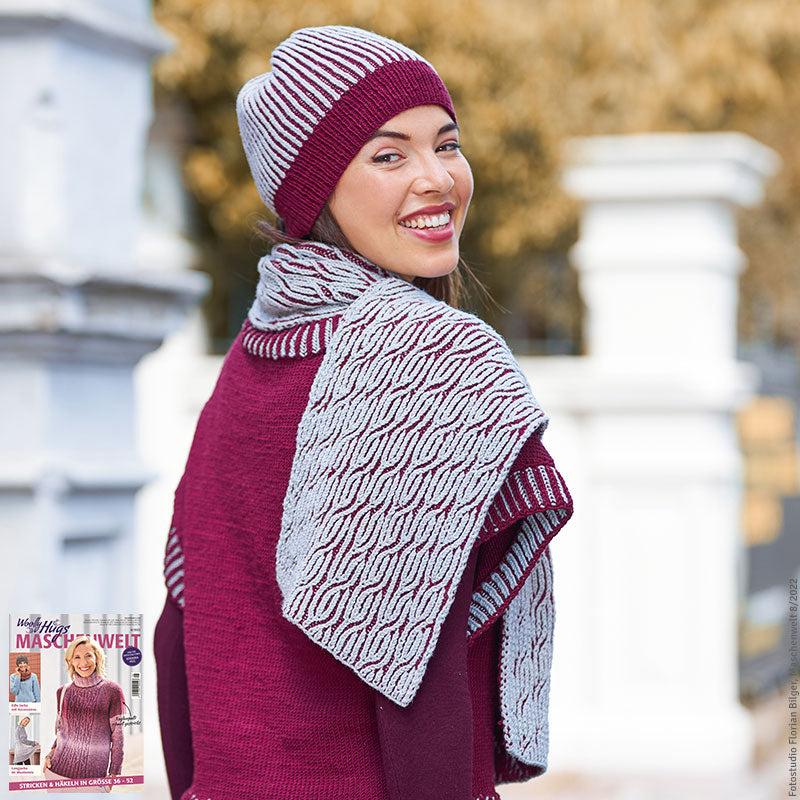 Mütze mit Schal "Merino Silk Socks" LK4617