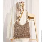 Gestrickte Tasche "Leder Look Glitter" 109328.20