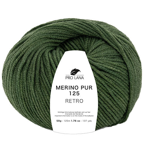 Merino 125 Retro dunkelgrün meliert