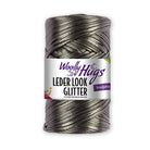 Woolly Hugs Leder Look grau metallic