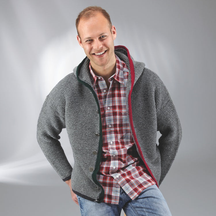Herrentrachtenjacke mit Kapuze "Trachtenwolle" 754095
