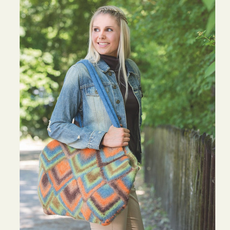 Gefilzte Patchworktasche "Filzwolle Spectra" 755190 