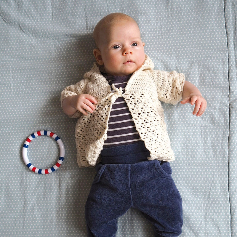 Babyjacke mit Kapuze "Merino Extrafein" 758097