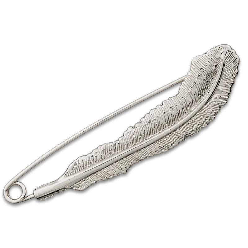 Ziernadel Feder silber