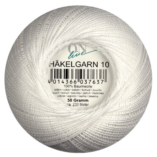 Häkelgarn Stärke 10 weiß